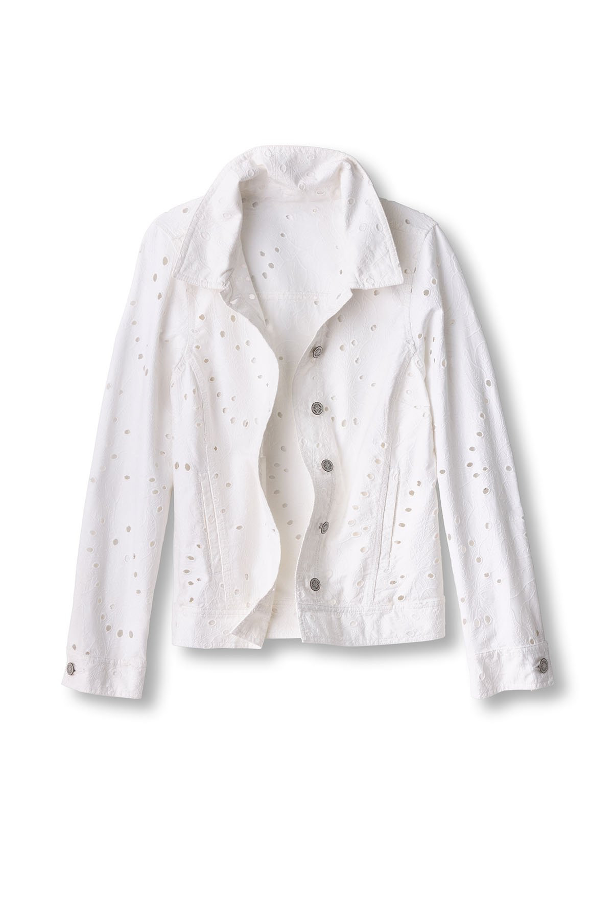 Embroidered Cotton Eyelet Jacket - thumbnail 2