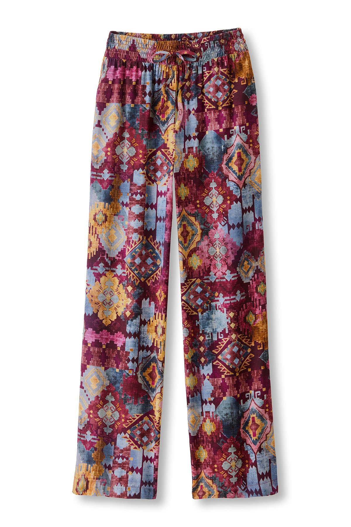 Mosaic Ikat Wide Leg Pull On Pants - thumbnail 2