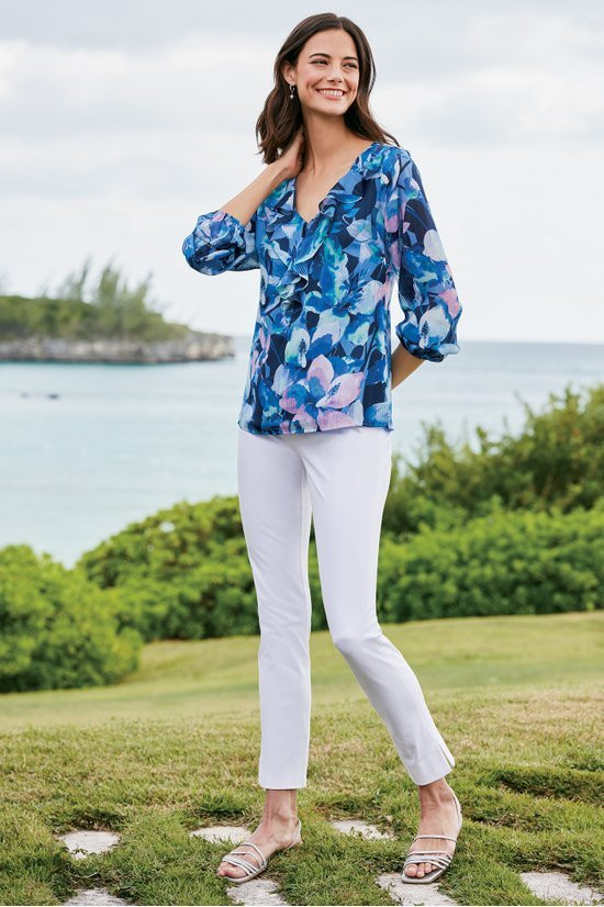 Xenia Ruffle Top - thumbnail 4