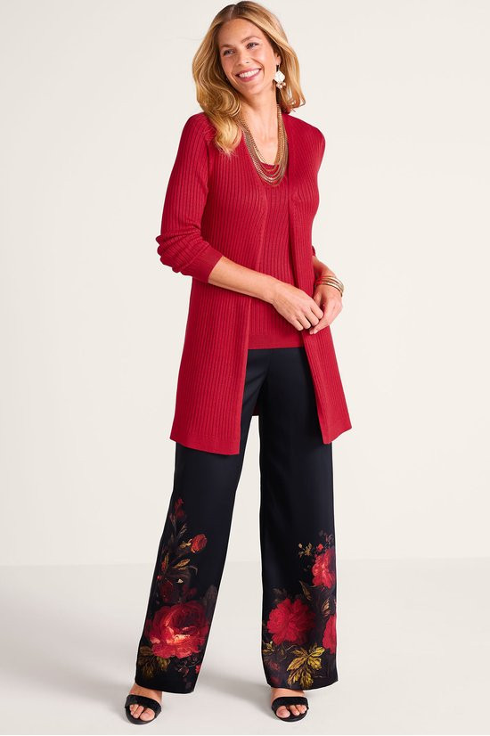 Rosaria Wide Leg Satin Pull-On Pants