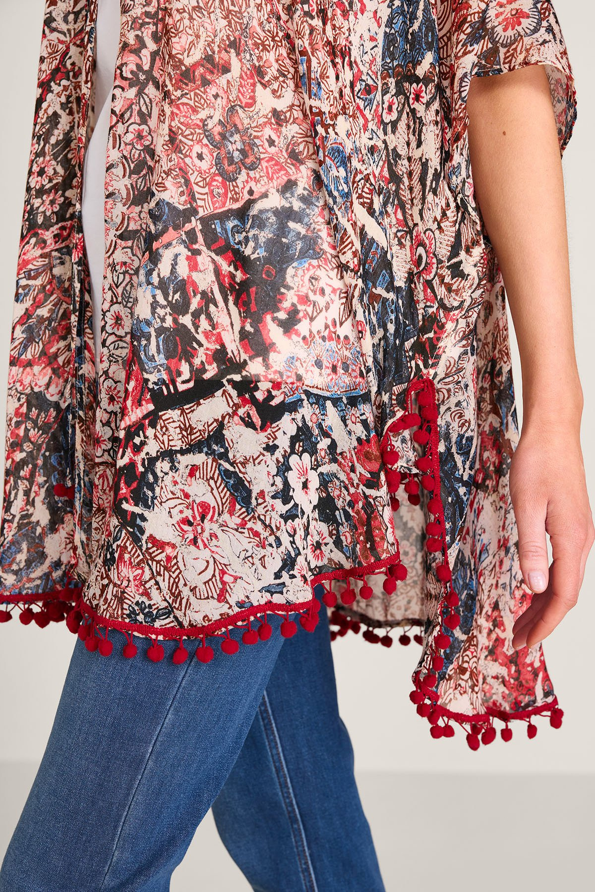 Lightweight Printed 3/4 Slv Topper - thumbnail 5