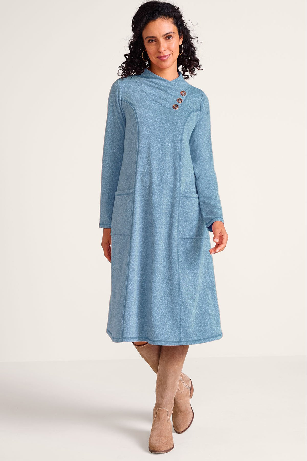 Brinley French Terry Midi Dress