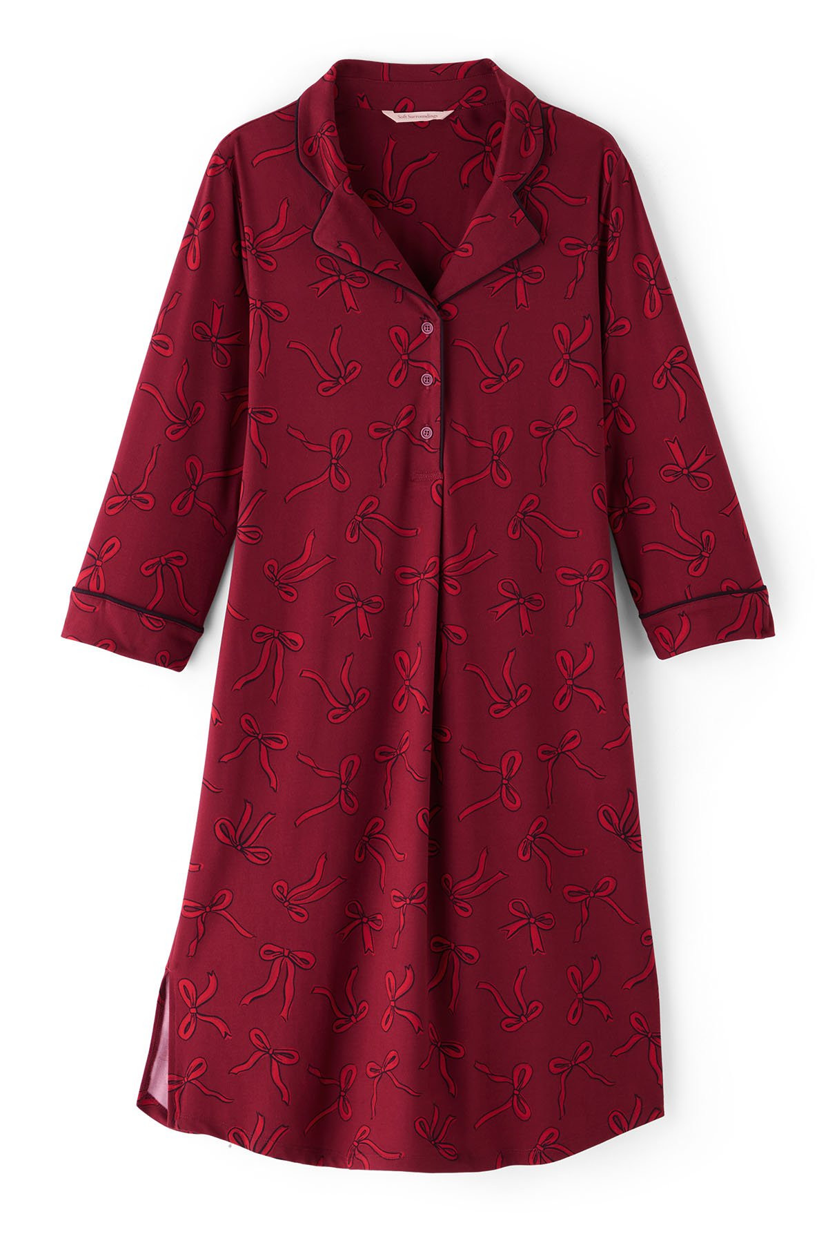 Dream Scene 3/4 Sleeve Knit Nightshirt - thumbnail 10