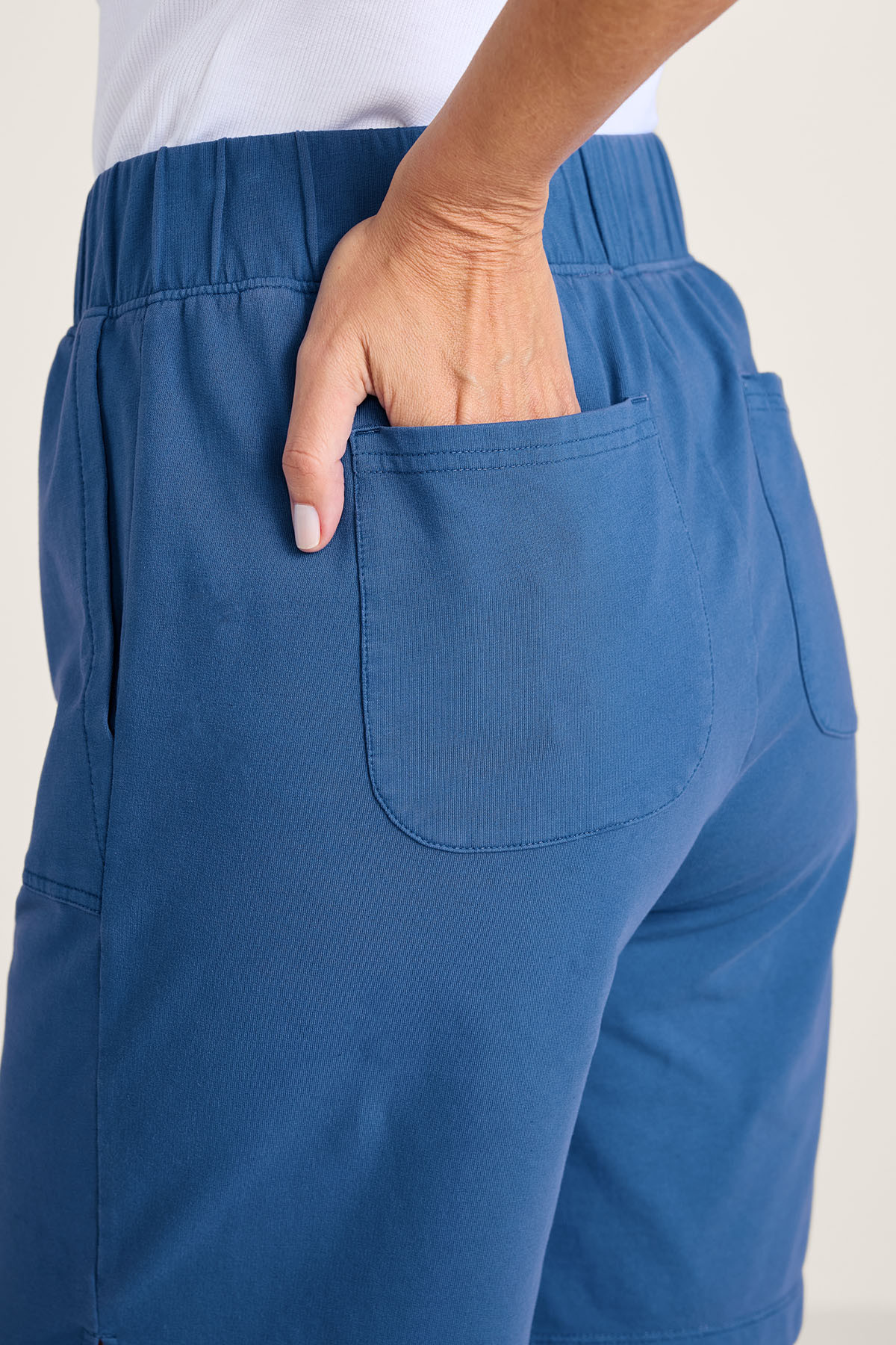 French Terry Pull On Shorts - thumbnail 3