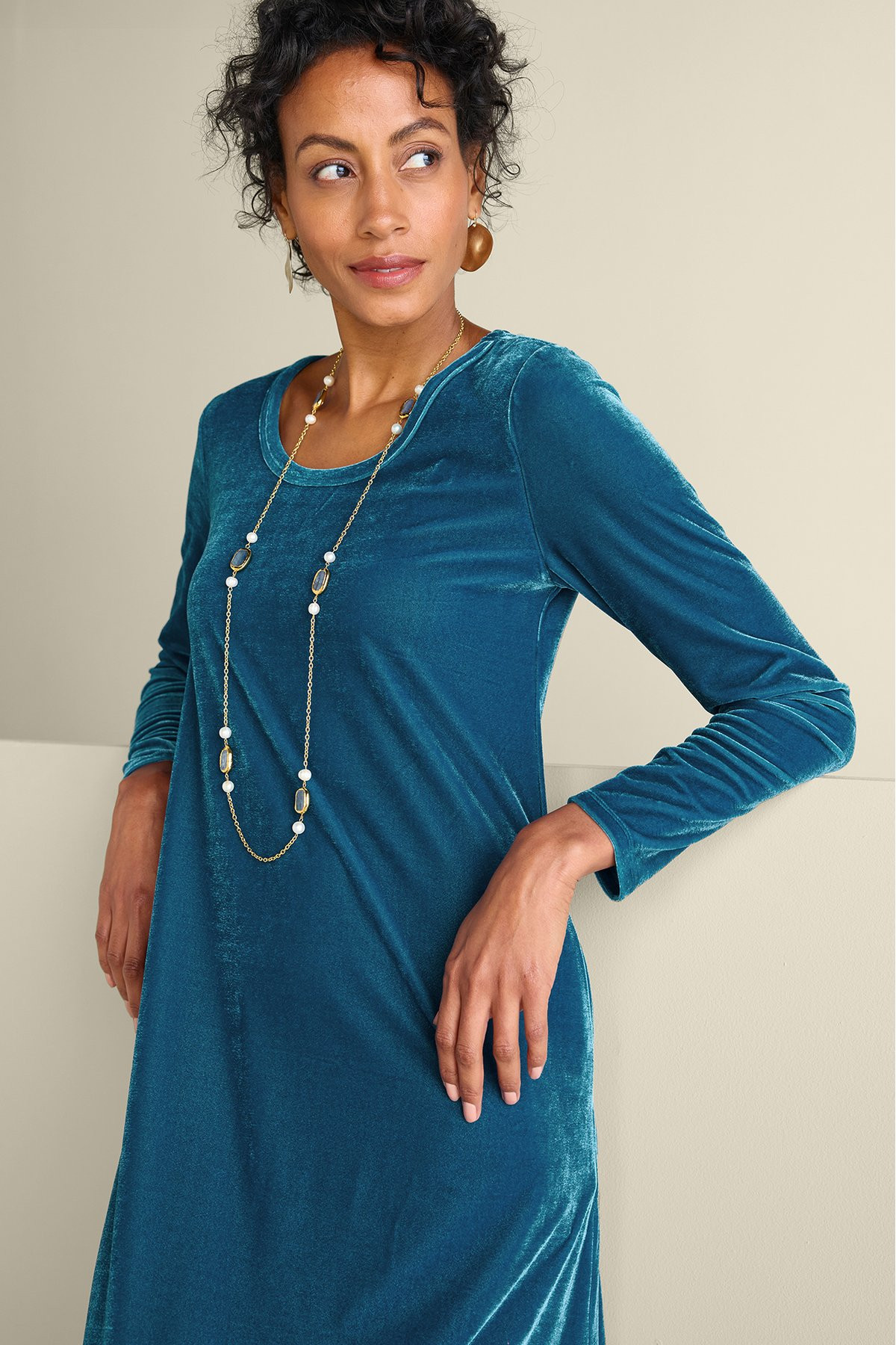 Santiago Stretch Velvet Dress