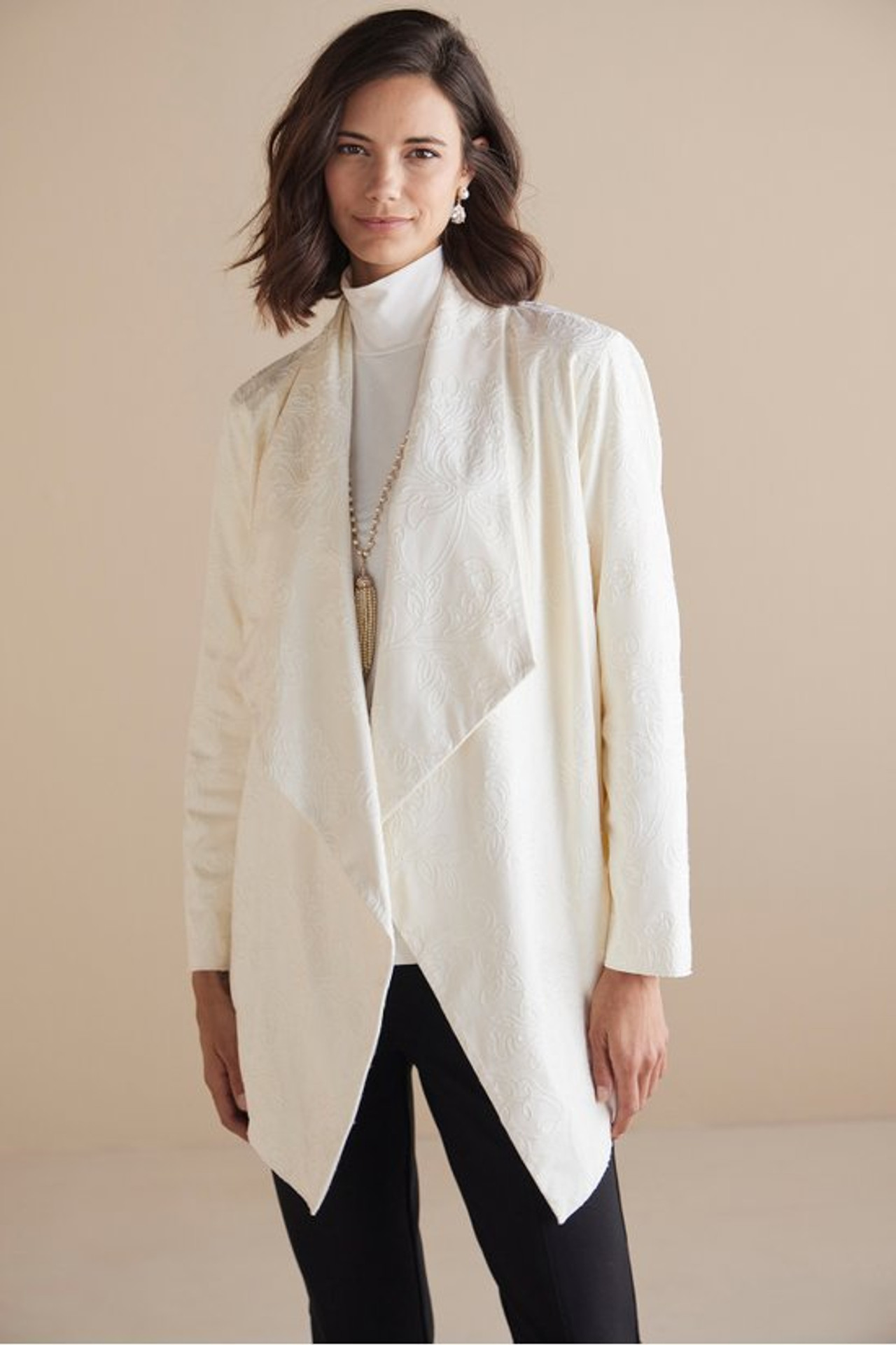 トップス Sasquatchfabrix. FRINGE FAKE SUEDE SMOCK Amazon.com: Max Studio Women's Faux Suede Short Drape Jacket