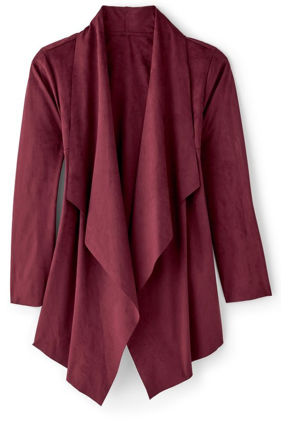 Shape Drape Faux Suede Jacket