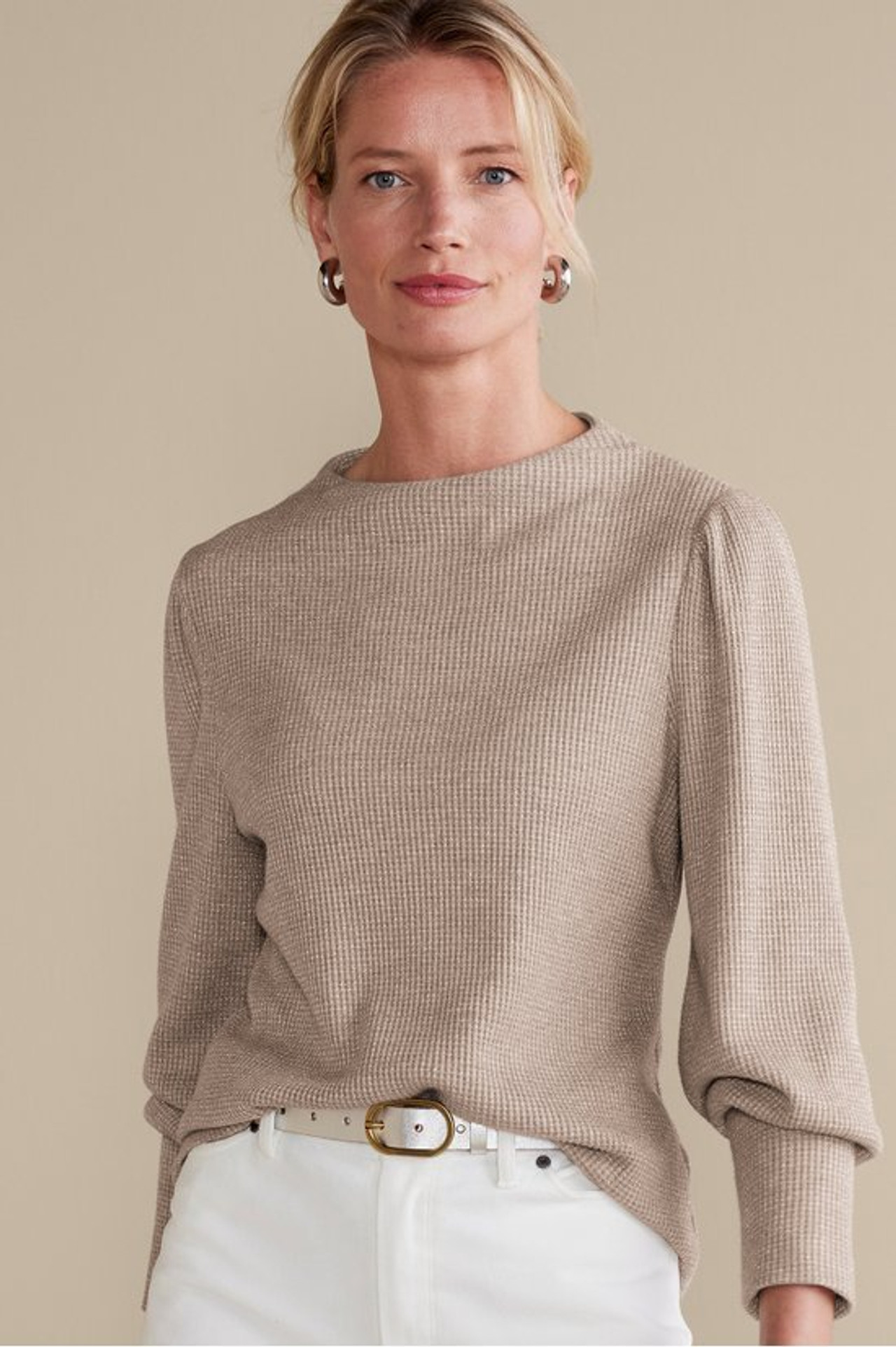 Melina Waffle Pullover