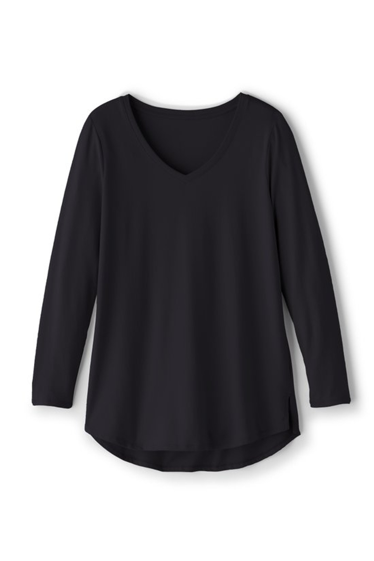 ★LMOOD★ Essential Supima Long Sleeve Black 21SSLT009BK Soft Essential™ Supima® Isabel Long Sleeve Tunic