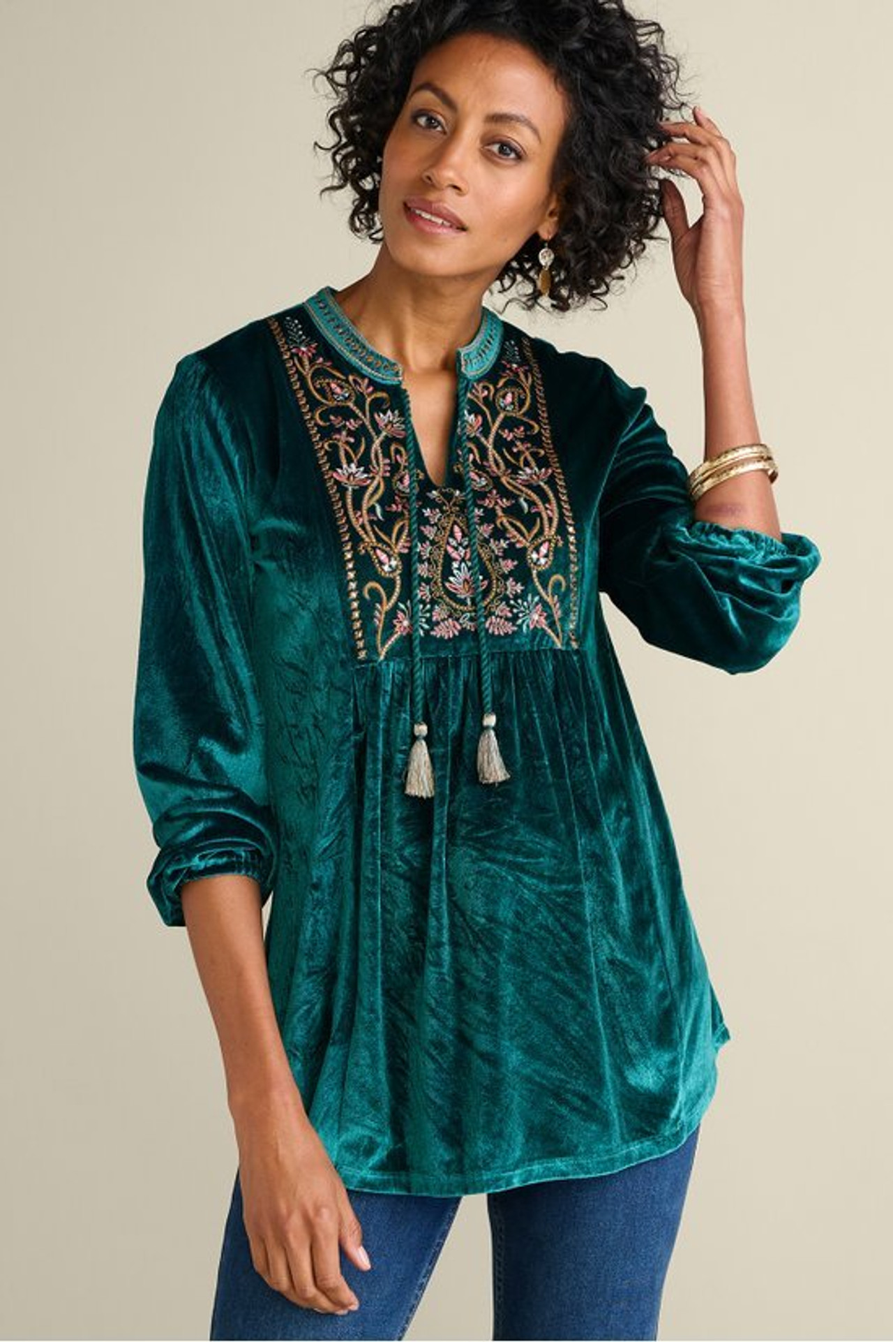 トップス Greed International Velour Bonding Tunic CATEGORY Tops | quan