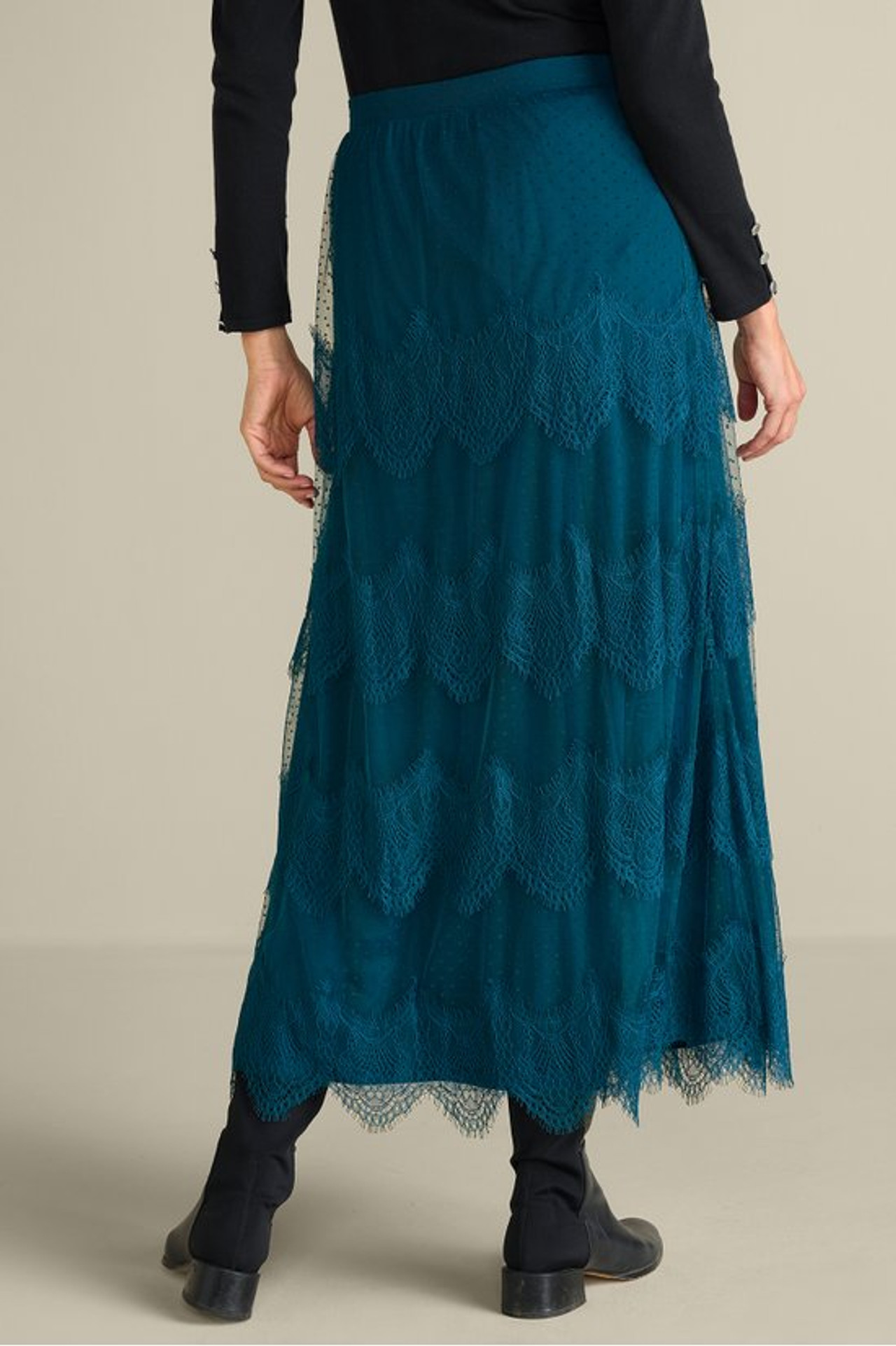 スカート A FERRETTI Women Skirts 041016250510 Blue Frederica Lace Maxi Skirt