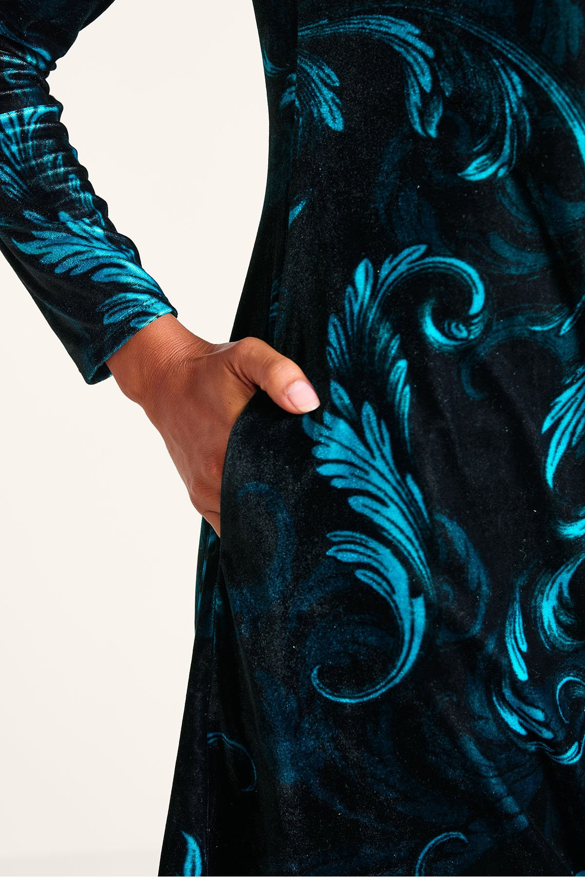 Short Santiago Velvet Dress - Main Image