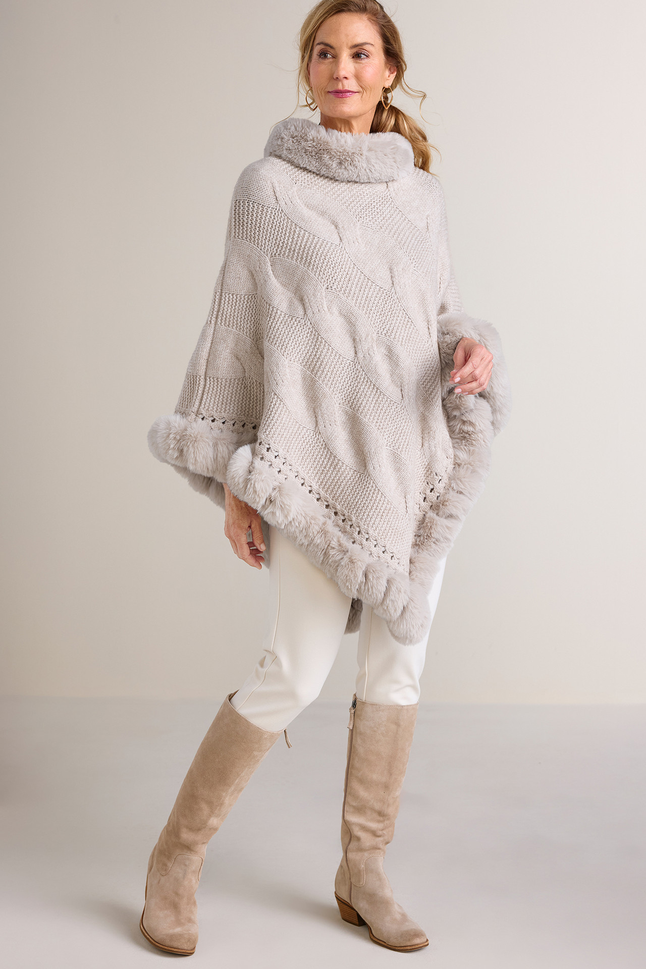 【ALUDE SELECT】bicolor shaggy knit 2KWRLD™ Shaggy Knit | 2K WRLD