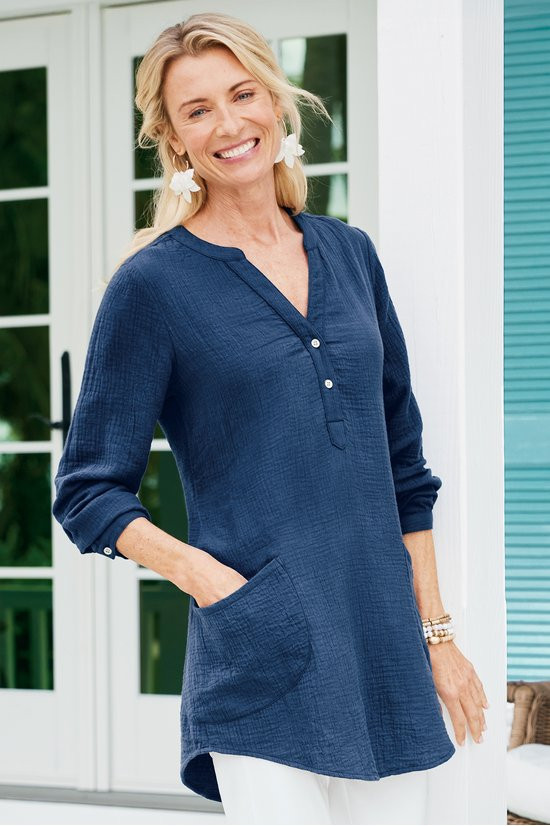Santorini Gauze Pullover