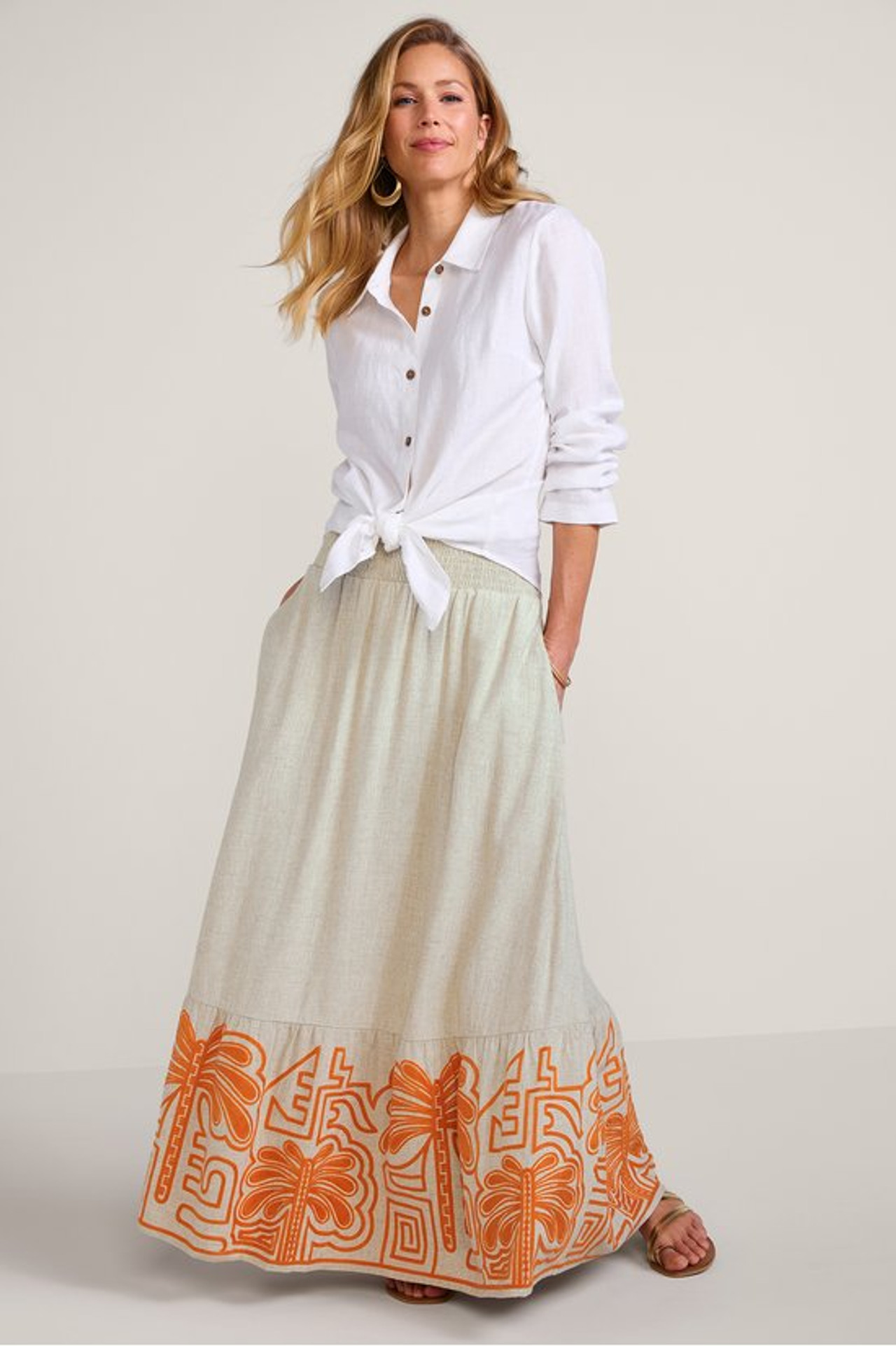 【OJOS】LAYERING DRAPED MAXI SKIRT Kanza Maxi Skirt