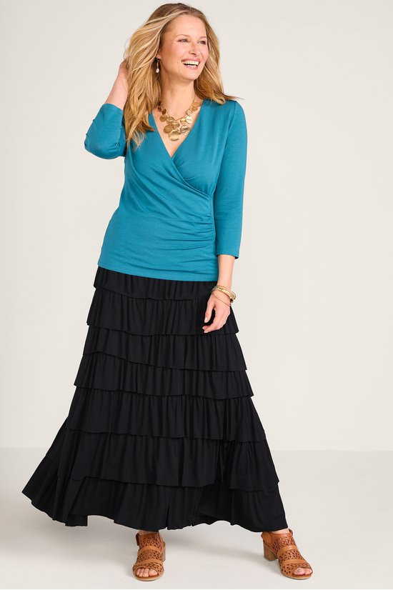 スカート TODAYFUL Layered Knit Skirt(BLACK) TODAYFUL トゥデイフル