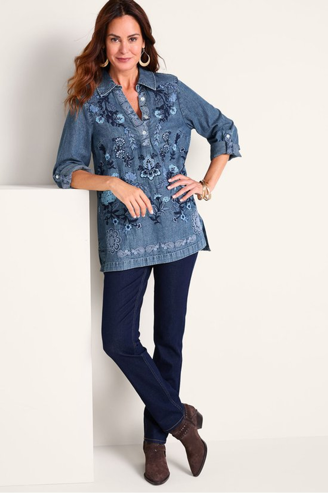美品 shibo LONG SLEEVE TUNIC［HATA］ Shibo HATA LONG SLEEVE TUNIC | crane