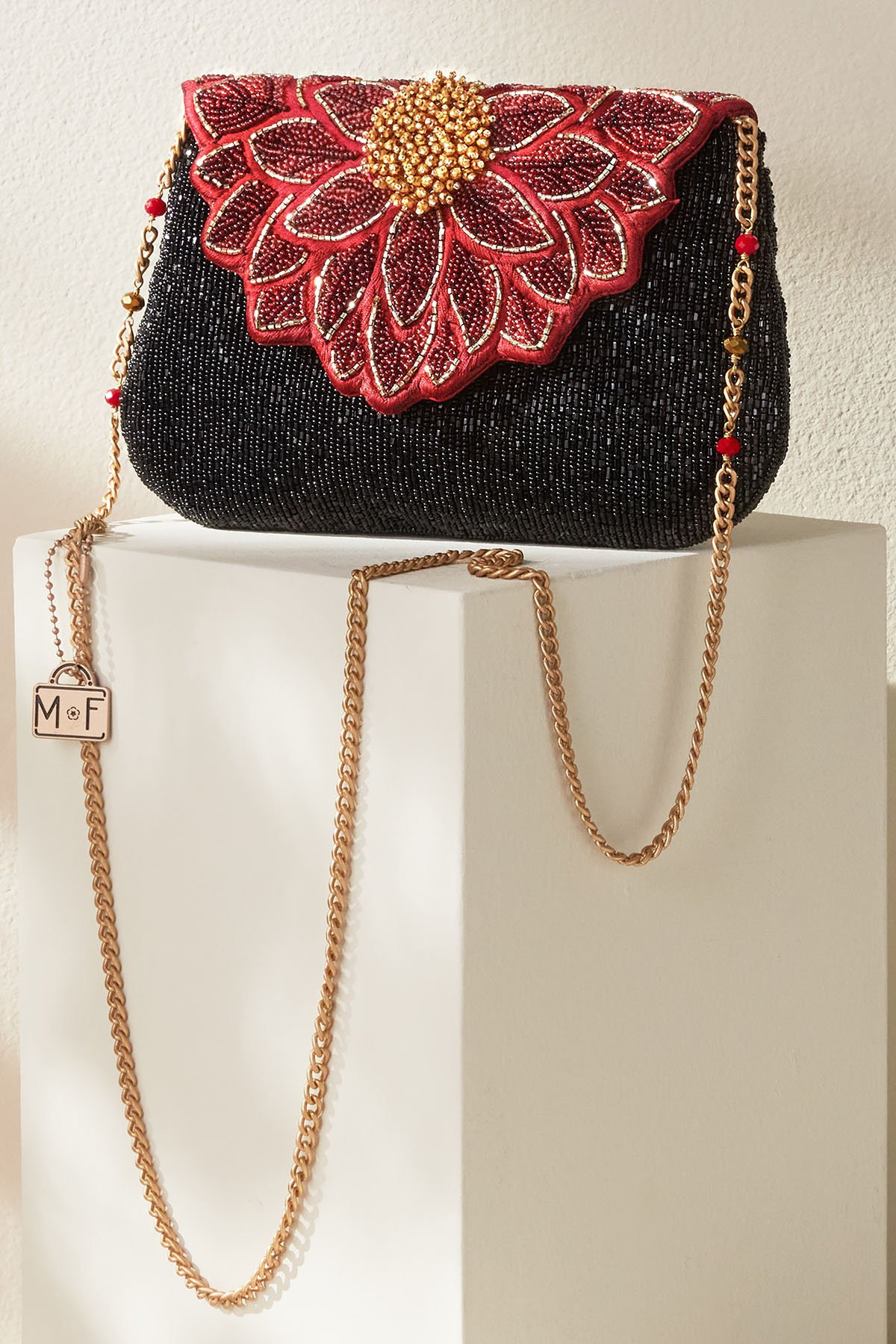 Mary Frances Crimson Bloom Clutch - thumbnail 4