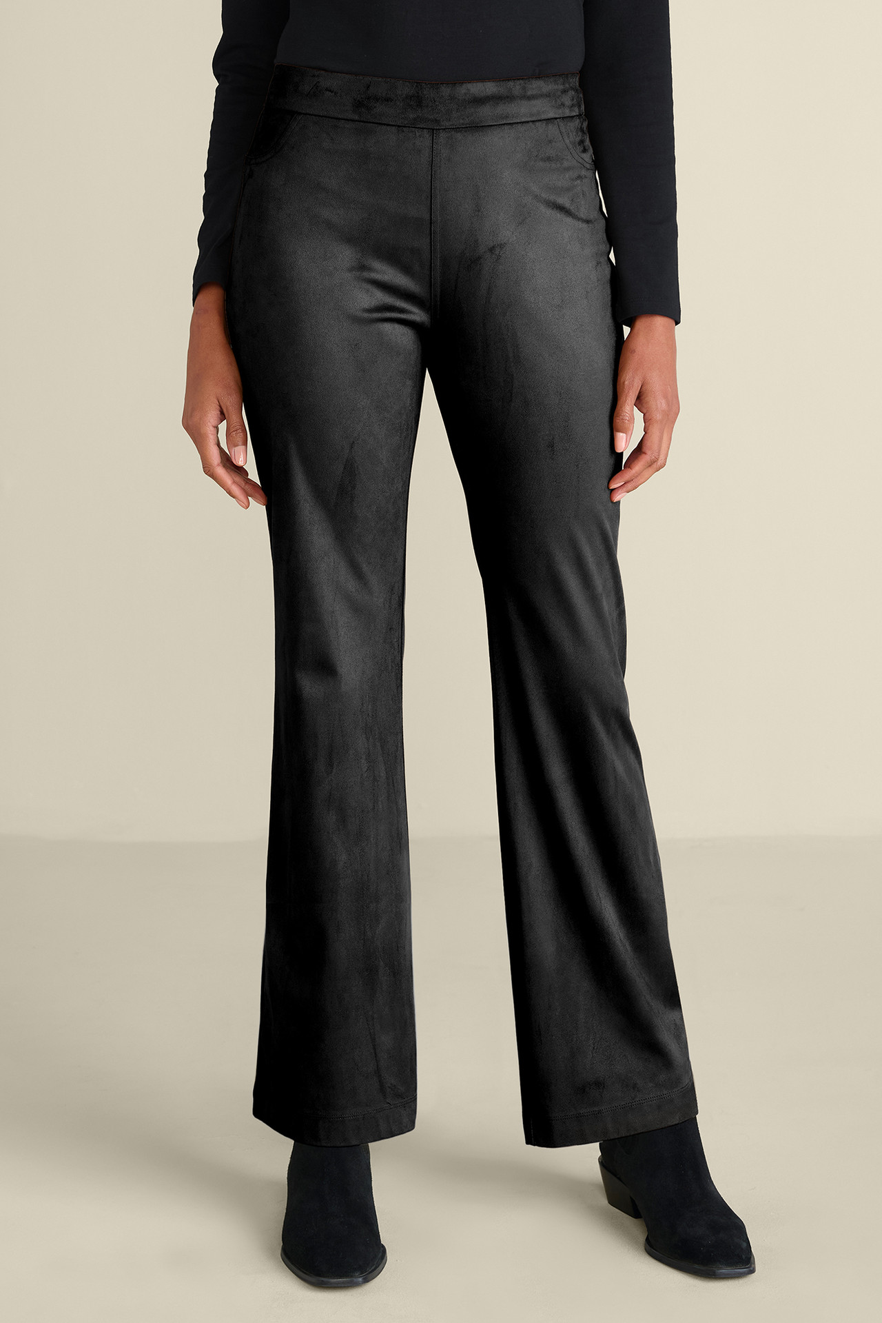 【COLOR iN ID】Suede bootcut pants Faux Suede Bootcut Pants