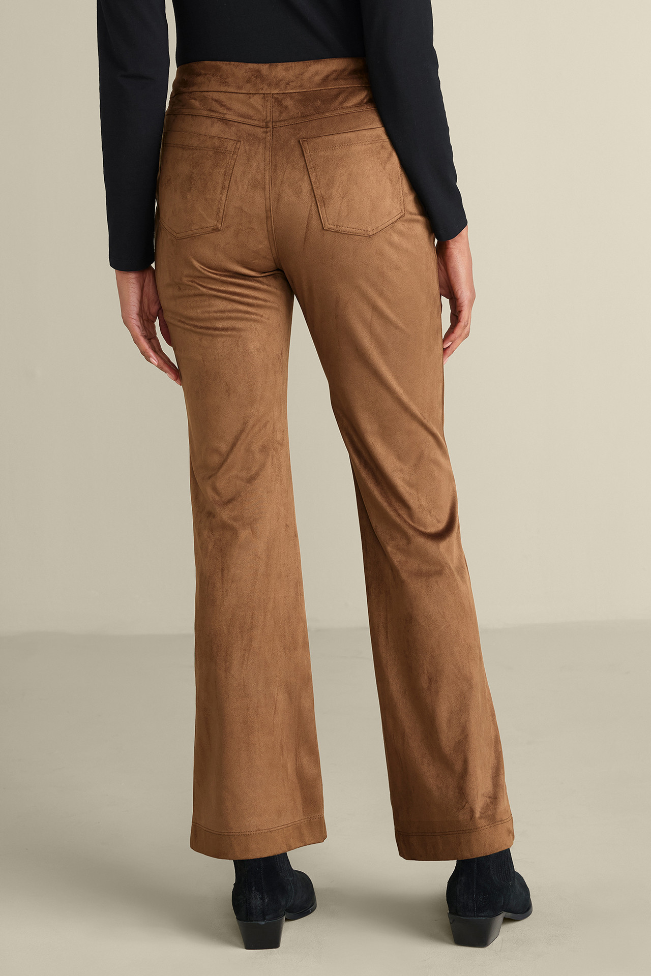【COLOR iN ID】Suede bootcut pants Faux Suede Bootcut Pants
