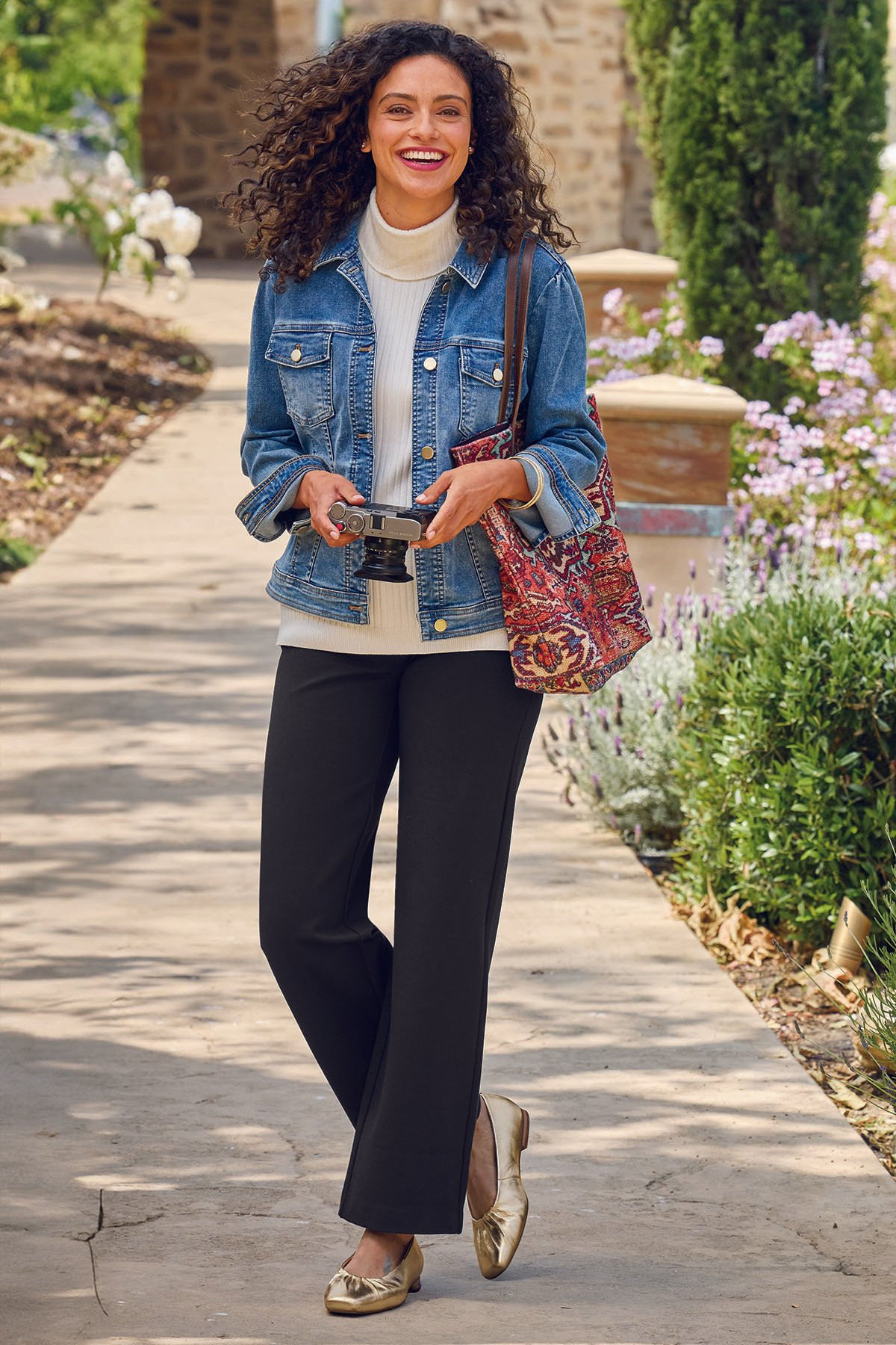 Ponte Wide Leg Pants - thumbnail 8