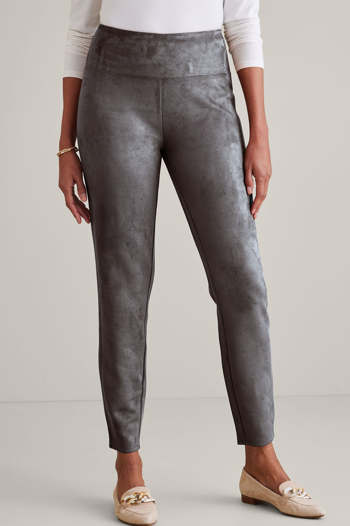 Faux Suede Pull-On Leggings1