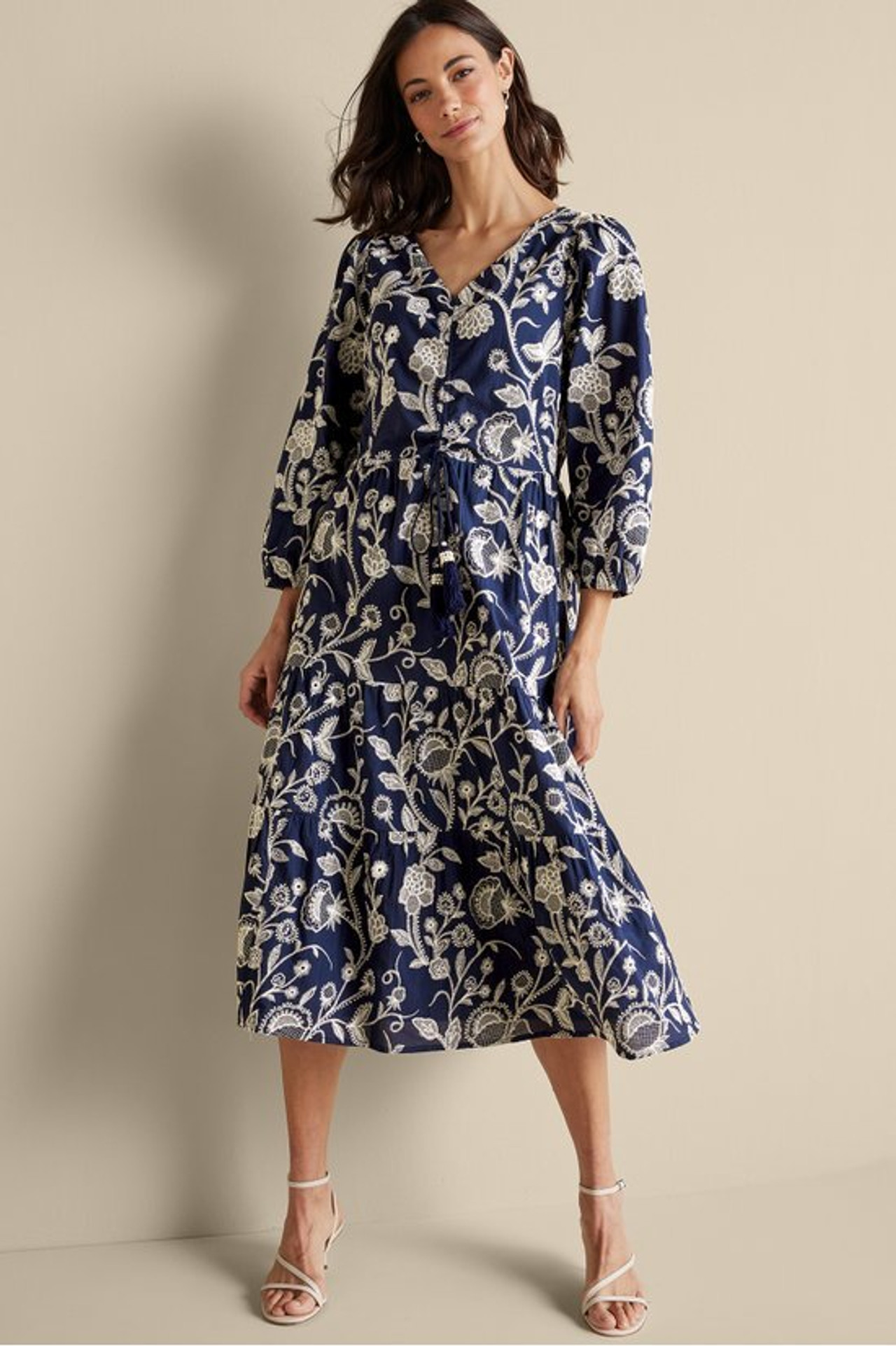 andmary Tilda ribbon dress Mサイズ ベージュ ANDMARY】Tilda ribbon dress