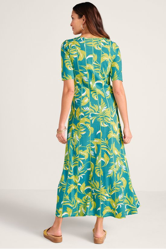 Palm Print Knit Maxi Dress - thumbnail 3