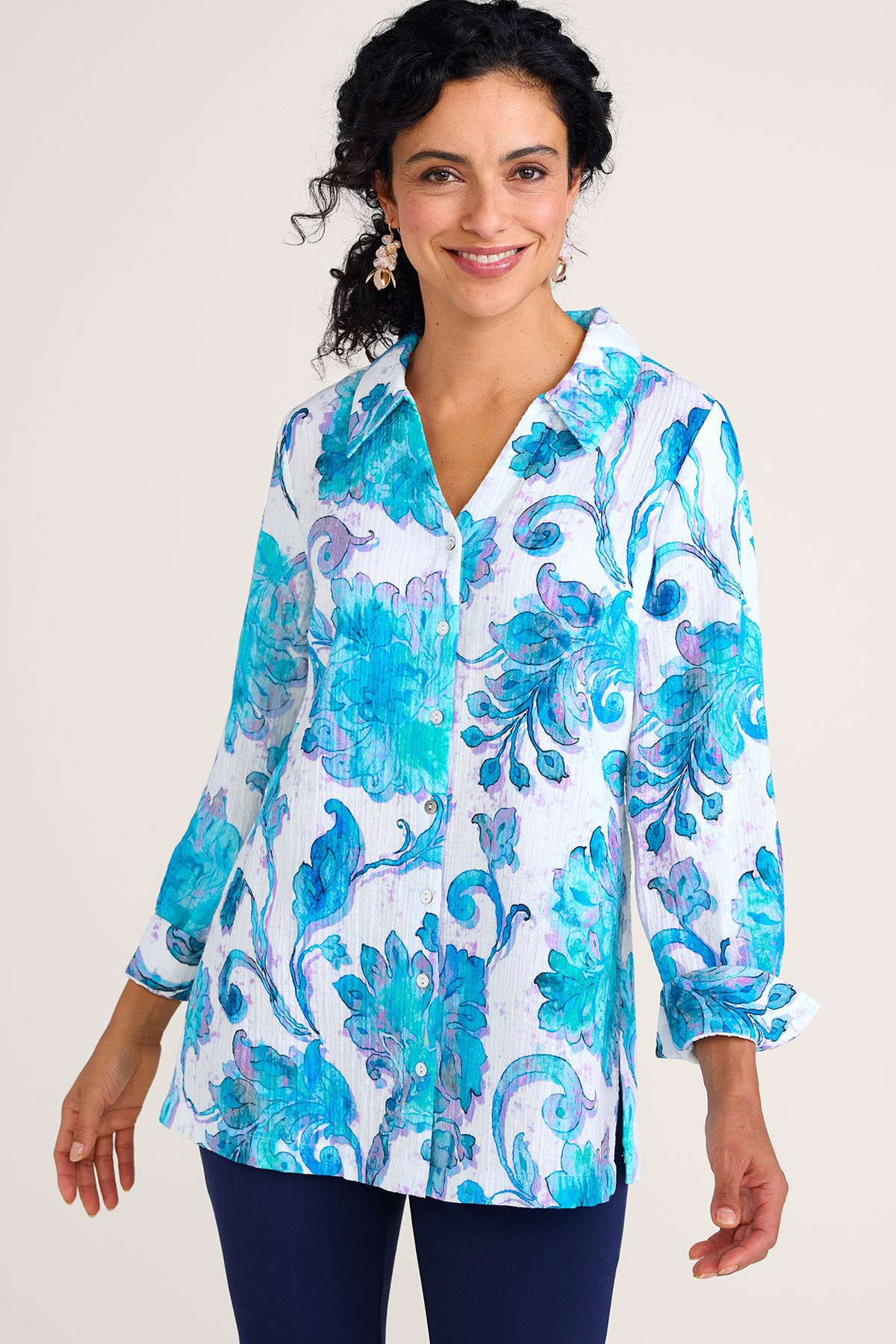 Escambia Gauze Tunic Shirt - thumbnail 2