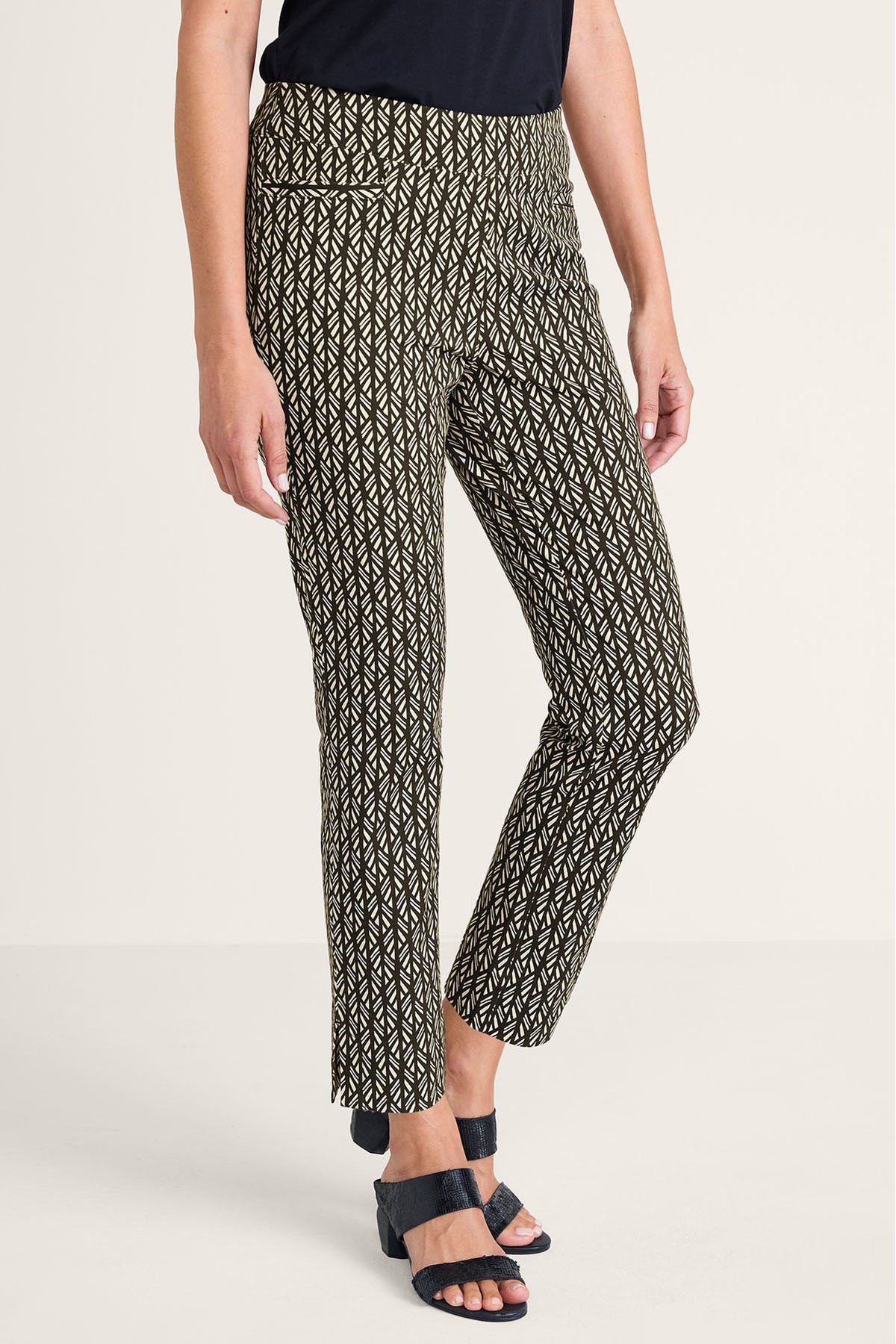 Superla Geo Grid Slim Leg Ankle Pants