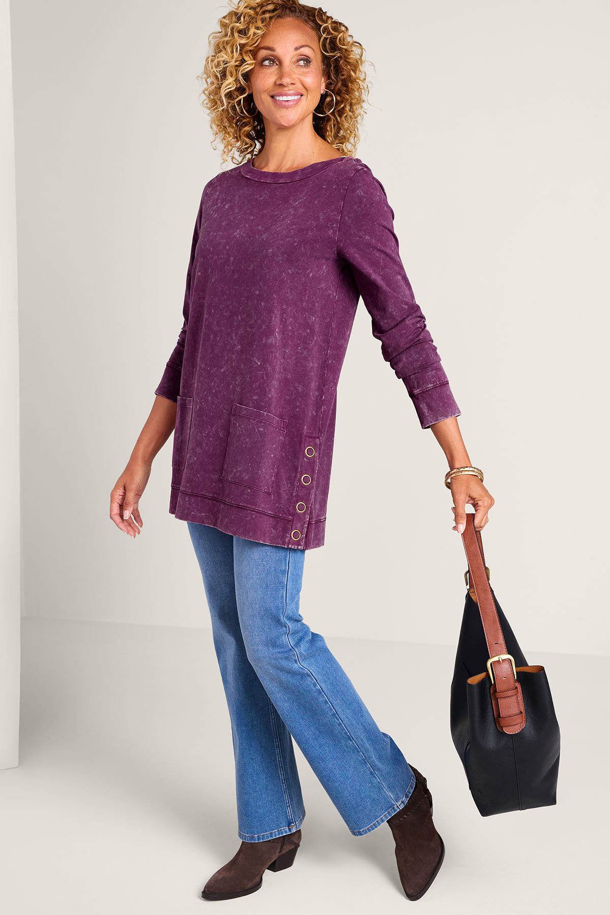 Colorful Washed Make It Snappy Tunic - thumbnail 4