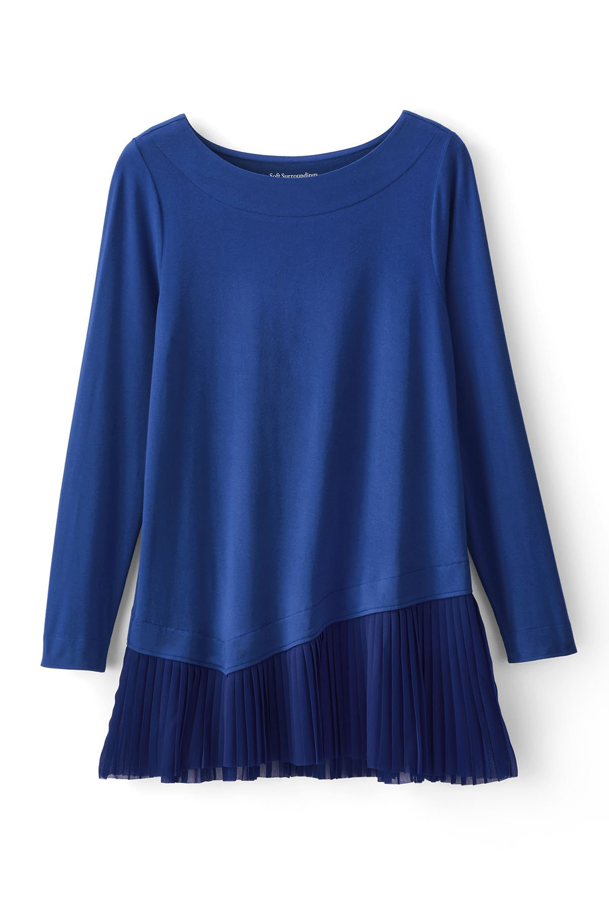 Prelude Boatneck Pleated Knit Tunic - thumbnail 2