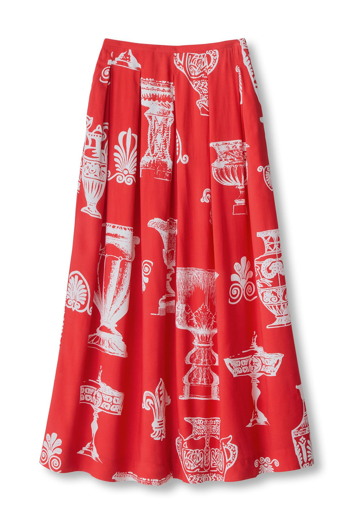 Vase Print Challis Paneled Maxi Skirt - thumbnail 2