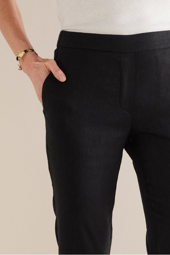 Isla Stretch Linen Slim Leg Pants - thumbnail 6