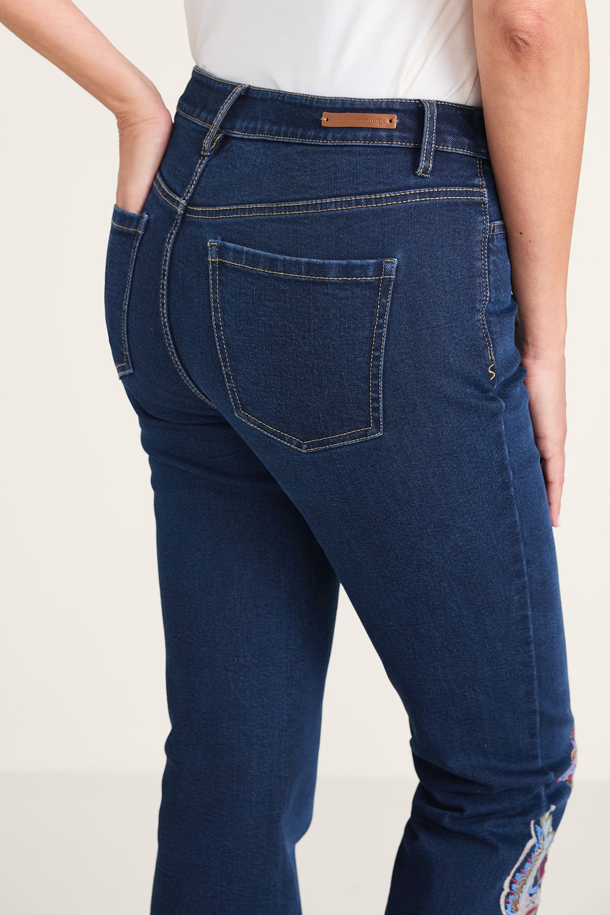 Embroidered Blooms Straight Leg Jeans - thumbnail 3