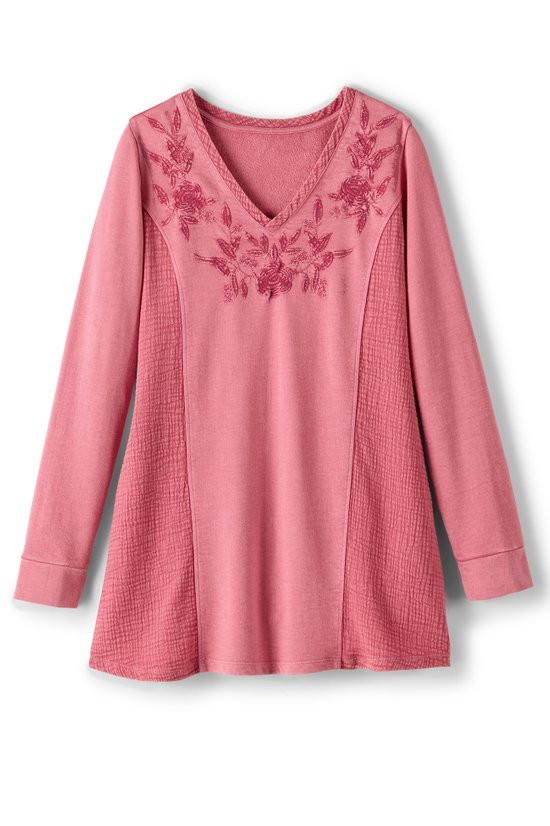Salome French Terry & Gauze Tunic - thumbnail 8
