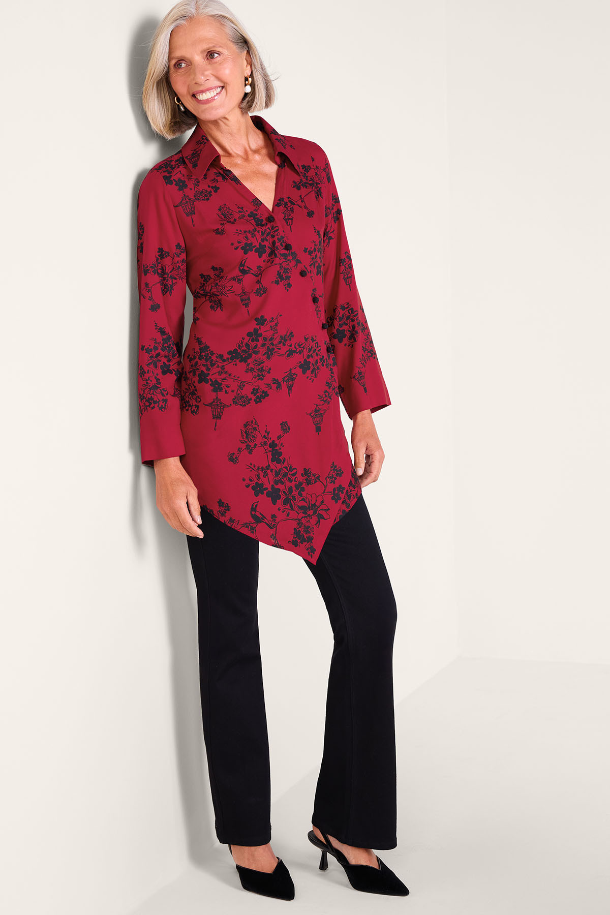 Sumi Challis Asymmetric Tunic - thumbnail 3