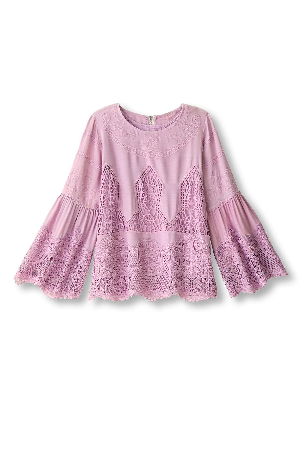 Embroidered Lace LS Top And Tank - thumbnail 3