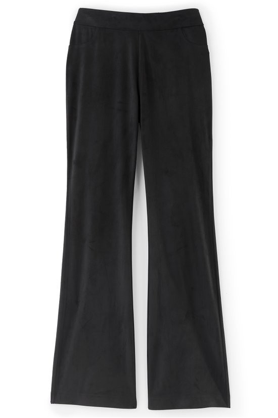 Faux Suede Bootcut Pants - thumbnail 2