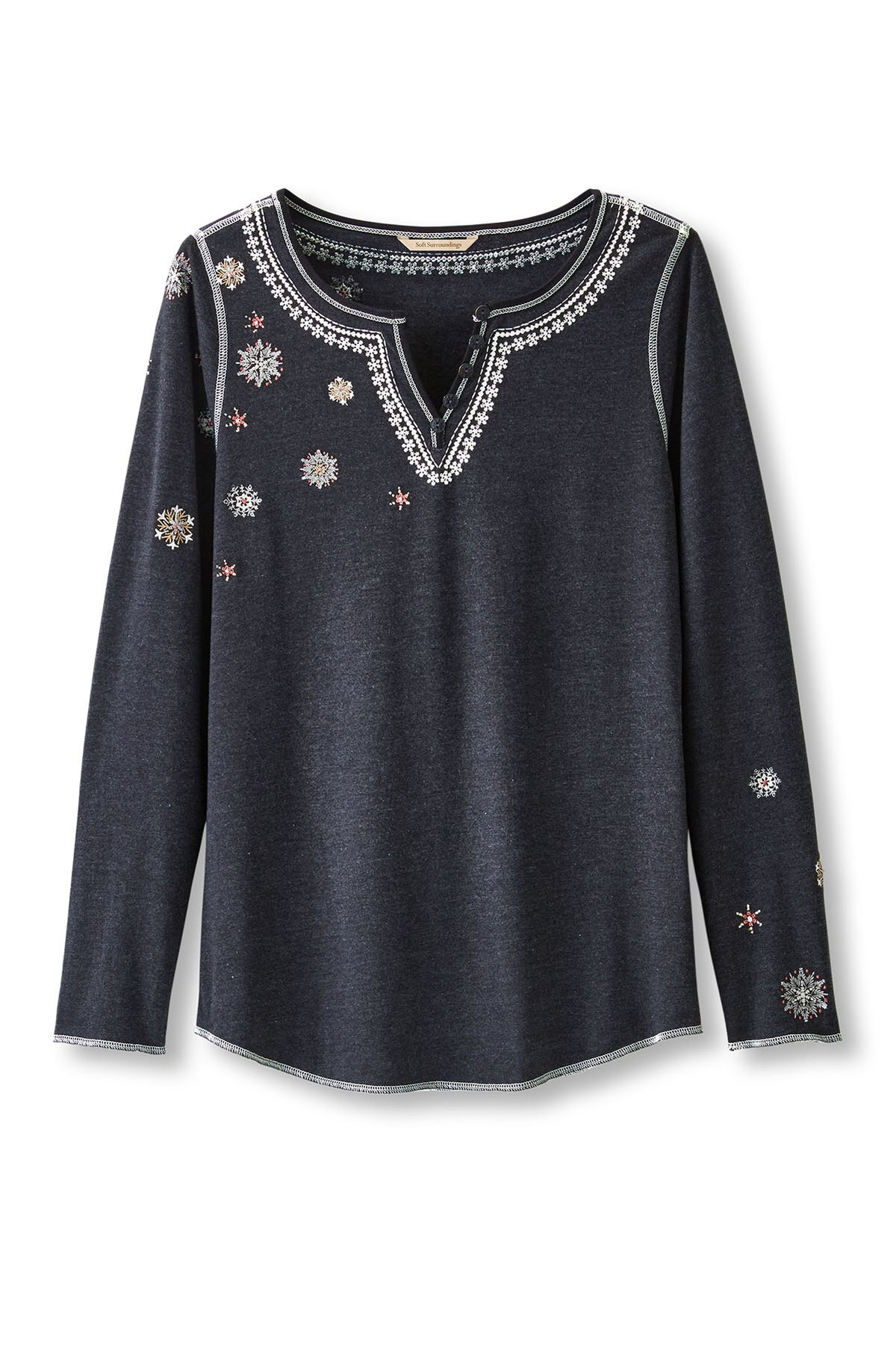 Let It Snow Long Sleeve Knit Top - thumbnail 2