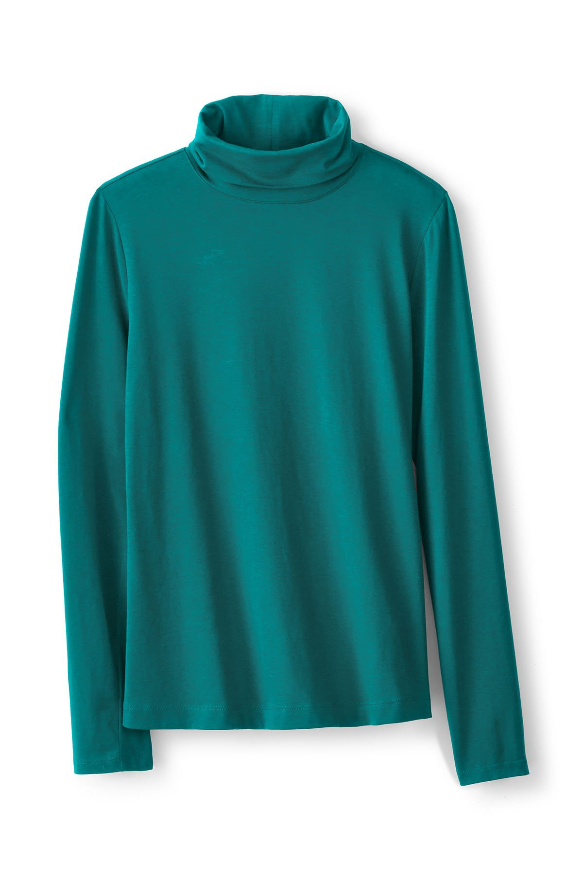 Cotton Stretch Jersey LS Turtleneck Top - thumbnail 2
