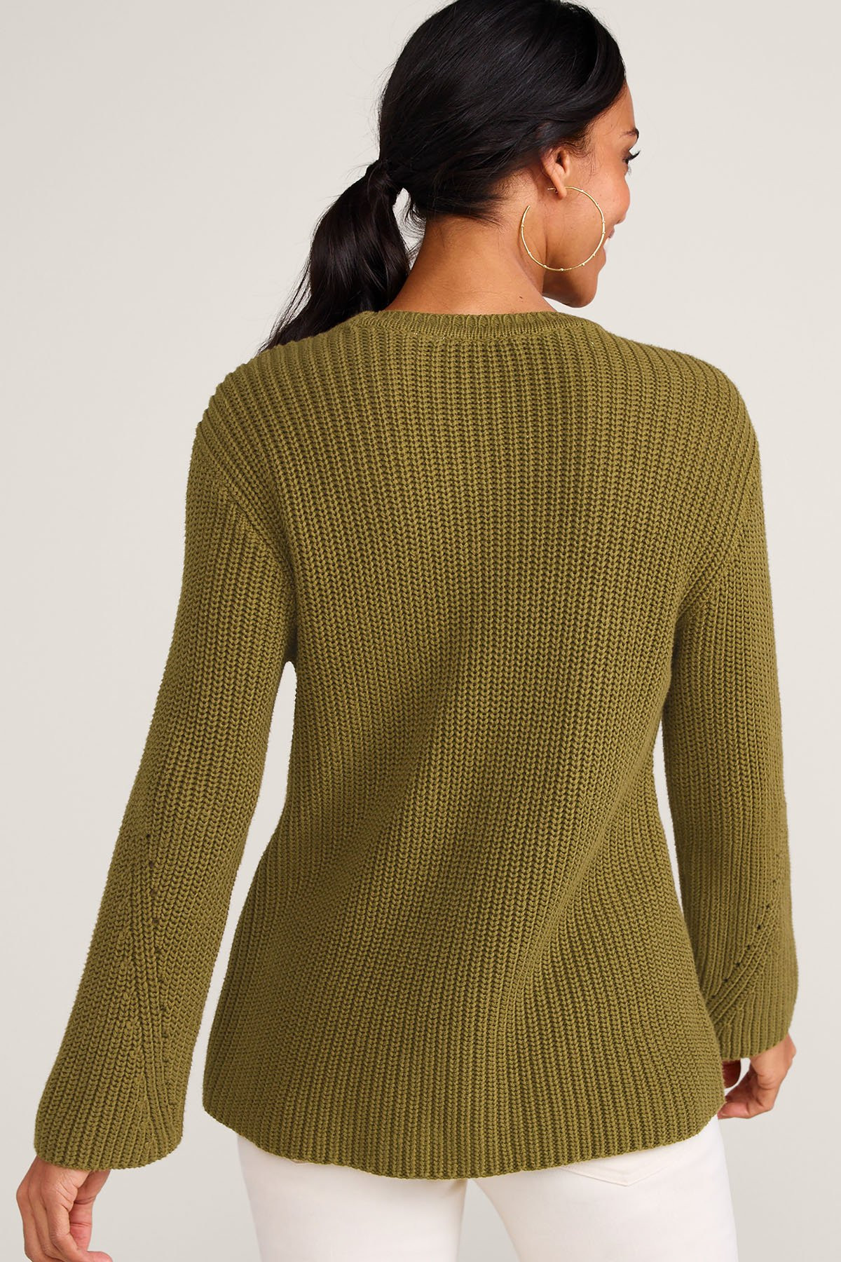 Embroidered Shaker Pullover Swtr - thumbnail 4