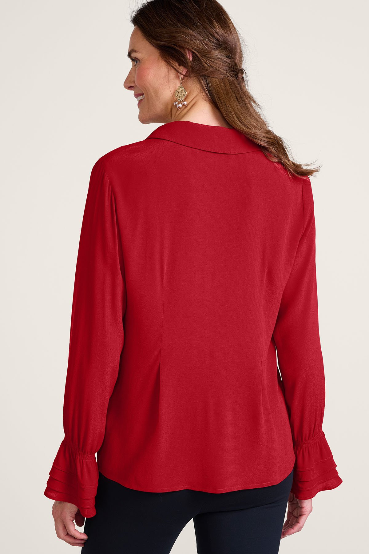 Crepe Btn Front Blouse - thumbnail 4