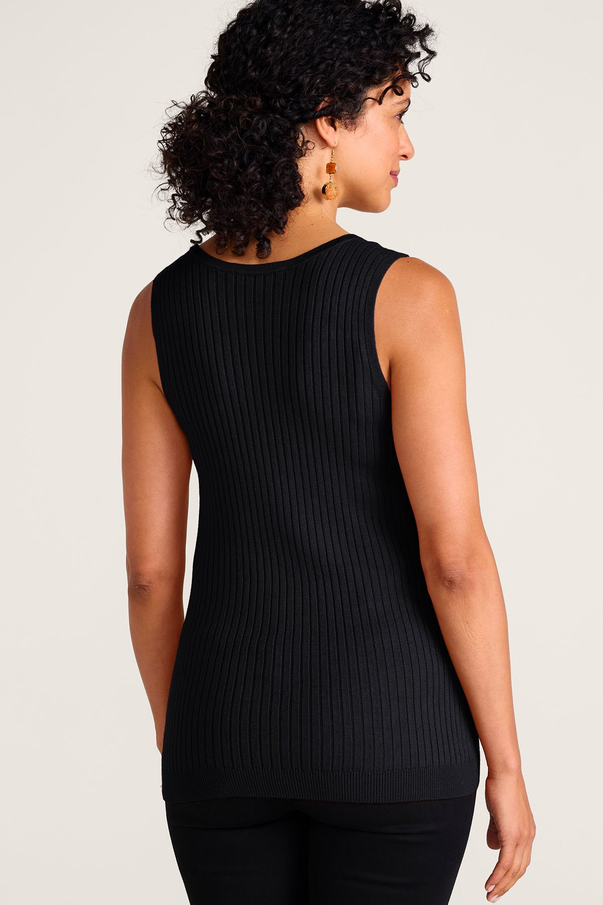 Scoop Neck Ribbed Sweater Tank - thumbnail 9