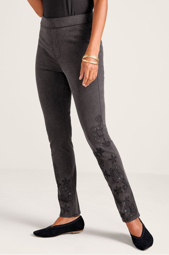 Ultimate Denim Beaded Pull-on Slim Jeans - thumbnail 3