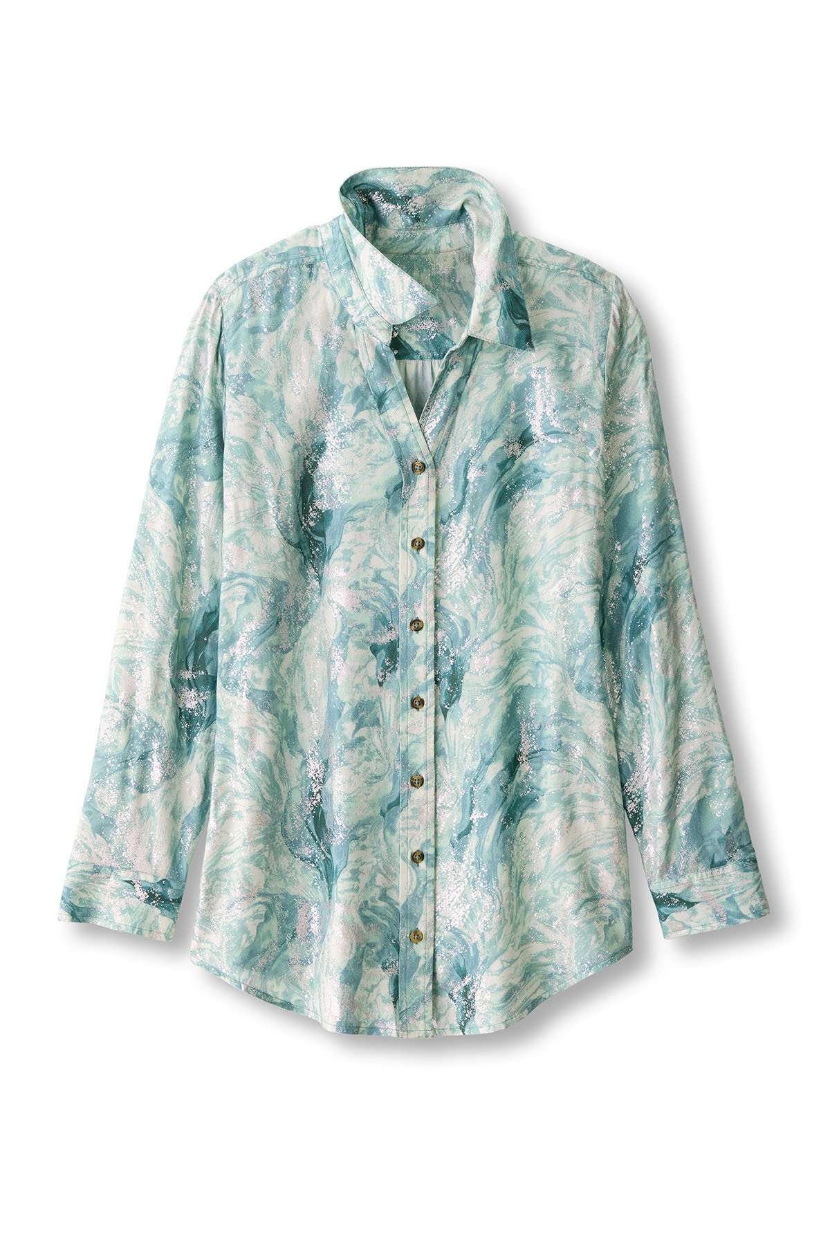 Metallic Marble Print LS Big Shirt - thumbnail 2