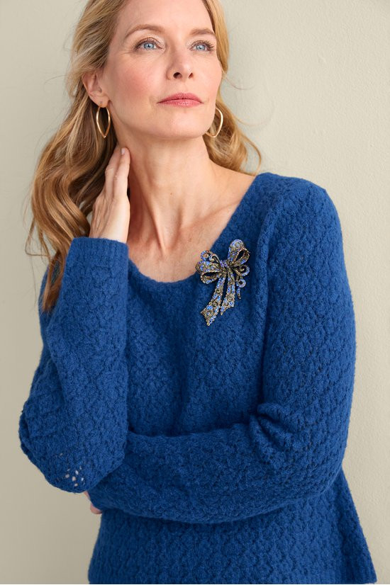 Cassie Pointelle Sweater Dress - thumbnail 4