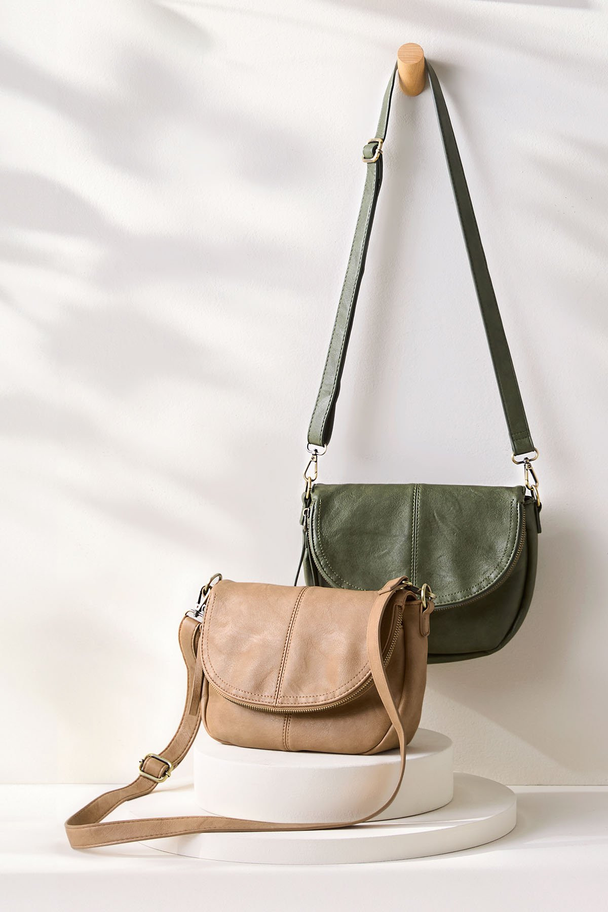 Sallie Saddle Vegan Leather Crossbody Bag