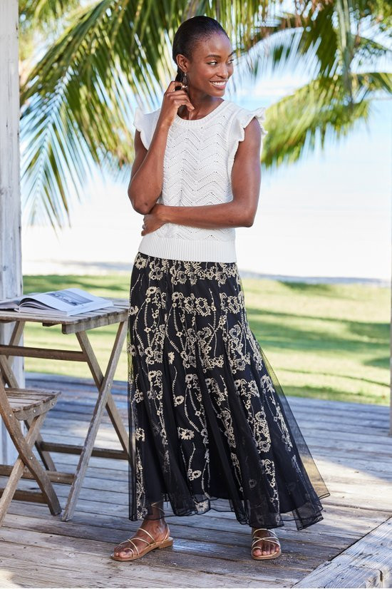 Leatrice Embroidered Maxi Skirt - thumbnail 5