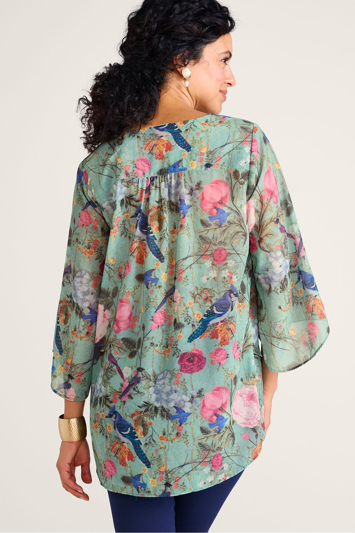 Fresh Meadows 3/4 Slv Blouse - thumbnail 3